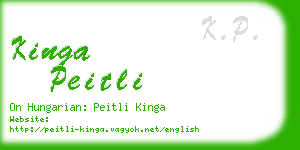 kinga peitli business card